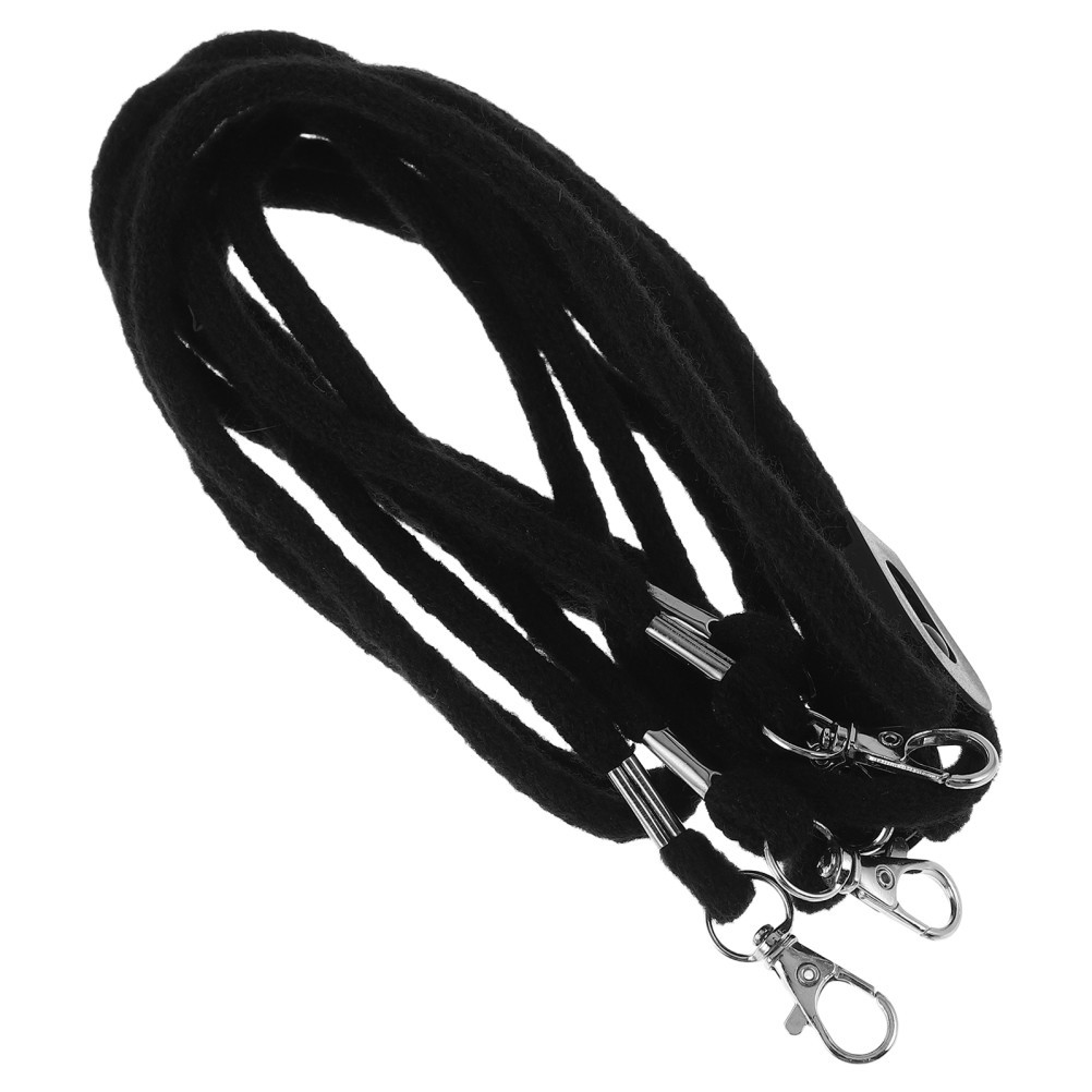 2Pcs Anti-Loss Ski Gloves Wrist Lanyards Elastic Black Polyester for Outdoor