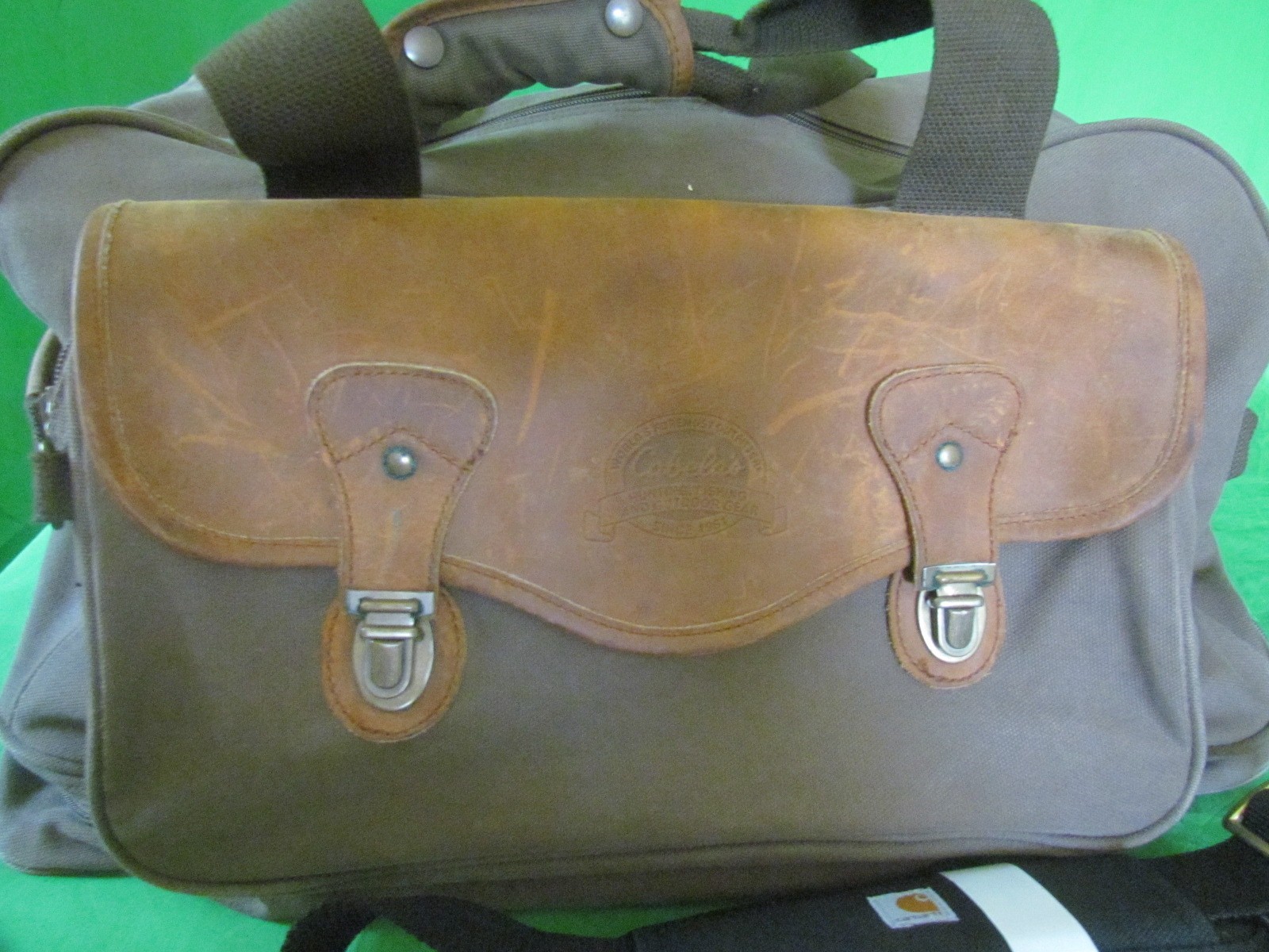 Cabela’s Battenkill Canvas & Leather Duffle Bag 20 W x 14 H x 12 Great Condition