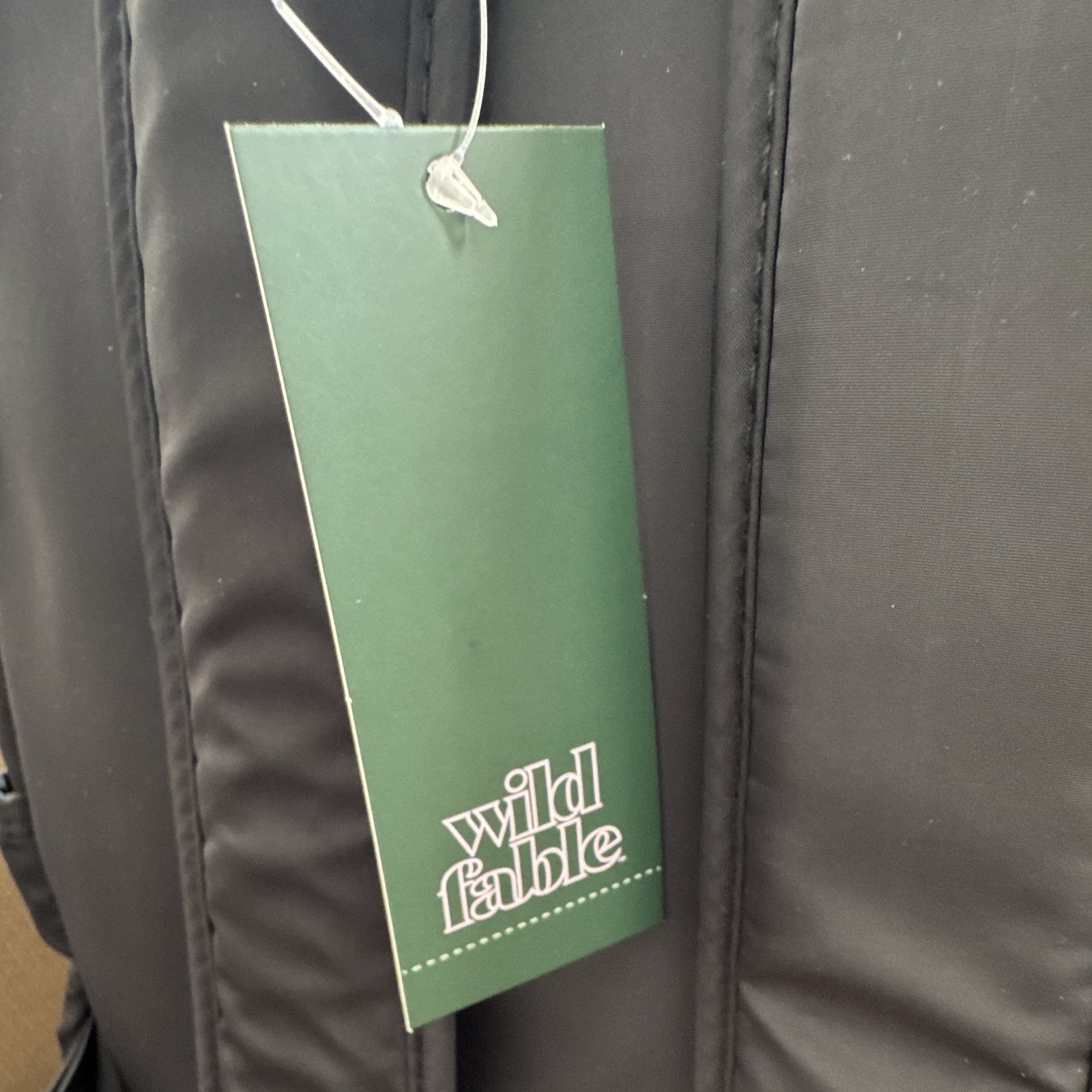 Wild Fable Black Solid Backpack with Front Zip Pocket, Zip Closure