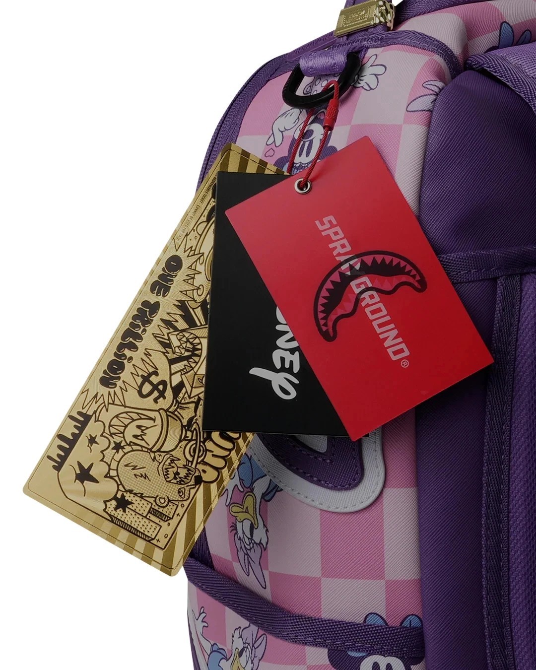 🔥🔥Sprayground Disney MINNIE DAISY CHECK Backpack New Pink Bookbag School Bag