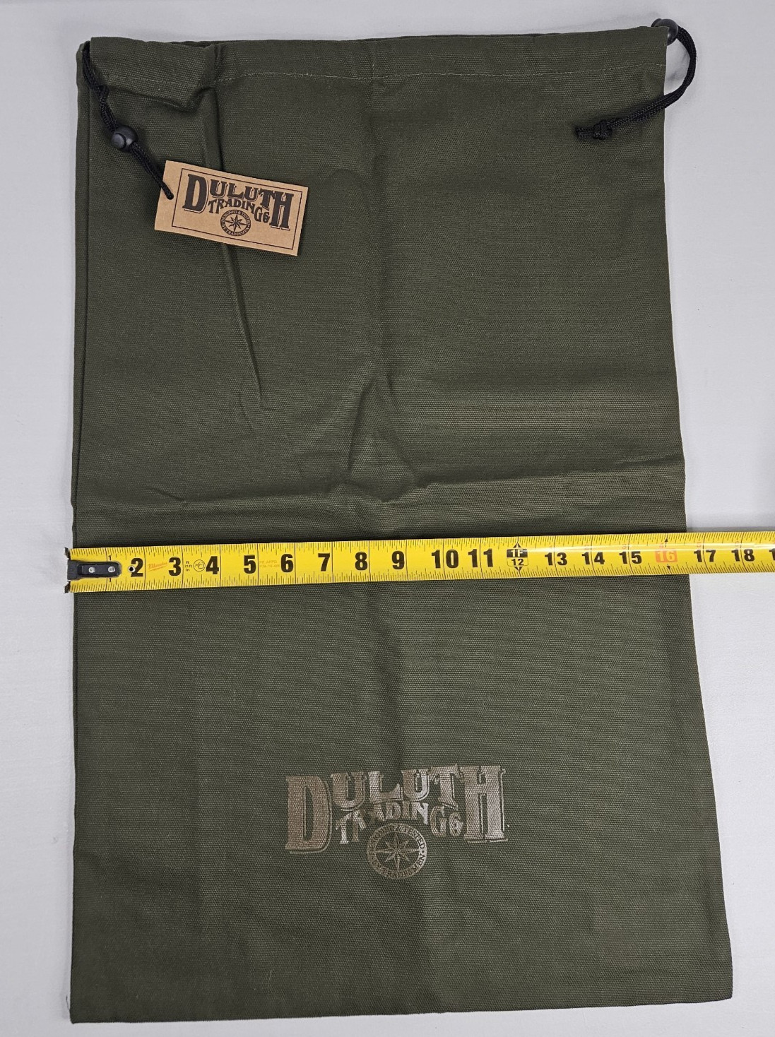 3x Duluth Trading Company Cotton Canvas Drawstring Laundry Tote Bag