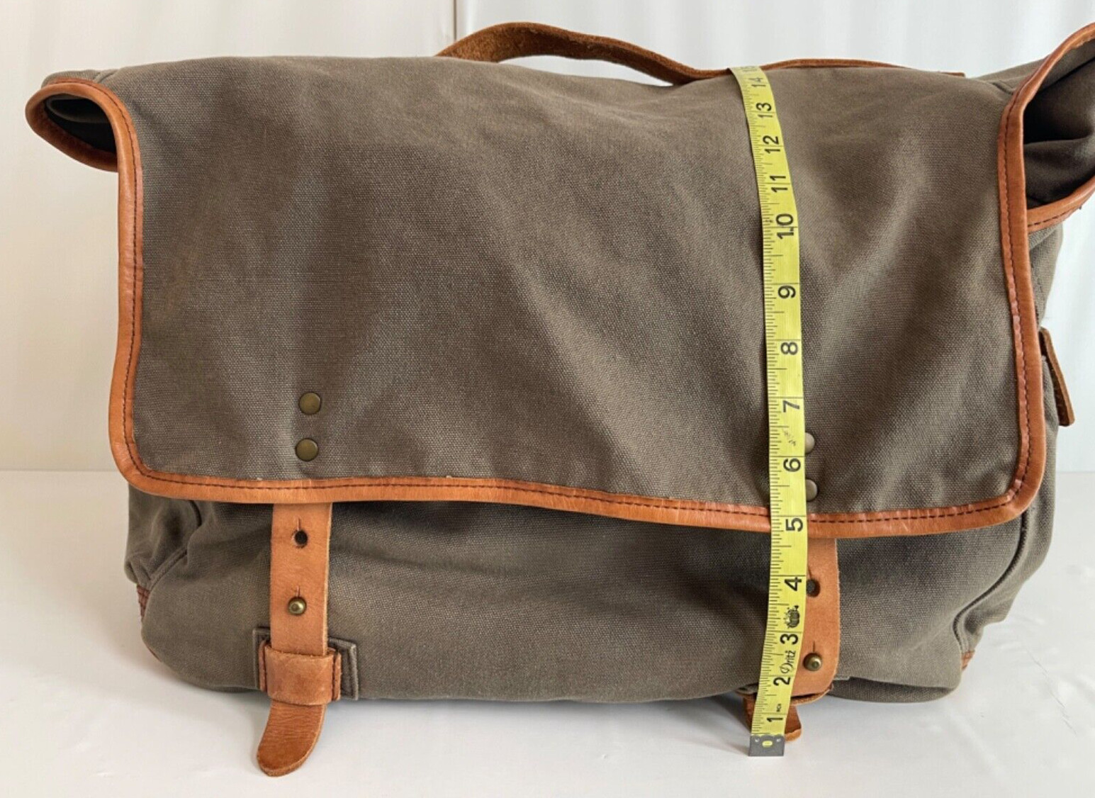 J.Crew Cotton/Leather Duffle bag Olive.