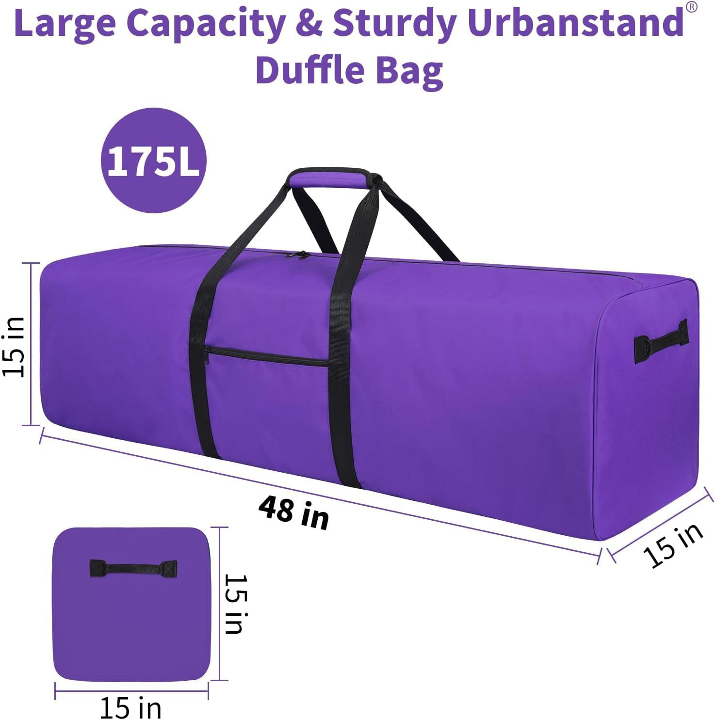 48 Inch Extra Large Duffle Bag for Travel, Sports Gear Storage Bag with 2-way Lo