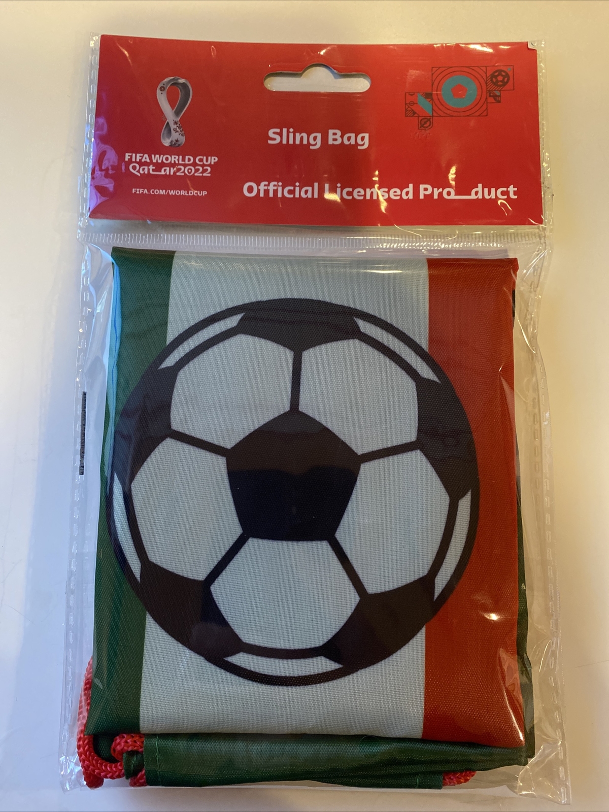 FIFA World Cup 2022 TEAM MEXICO Sling Bag 17″x13.5″ Soccer Drawstring Backpack