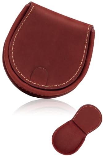 Kameto Bag Factory Crazy Horse Leather Horseshoe Coin Purse Matte Red Japan