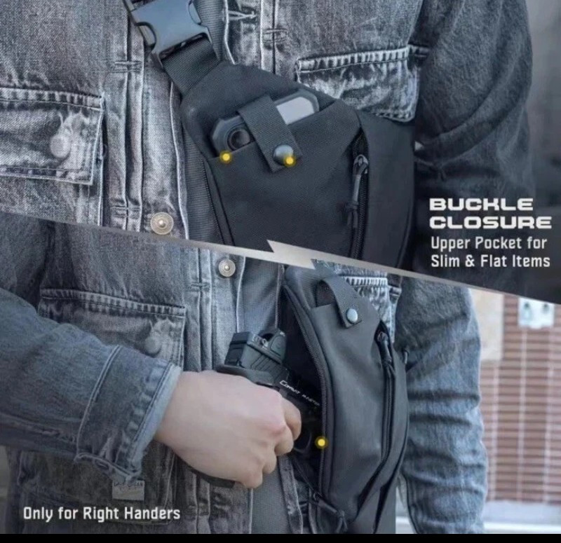NEW Backpack Shoulder Holster Chest Pack Single Bag Portable Backpack BLACK
