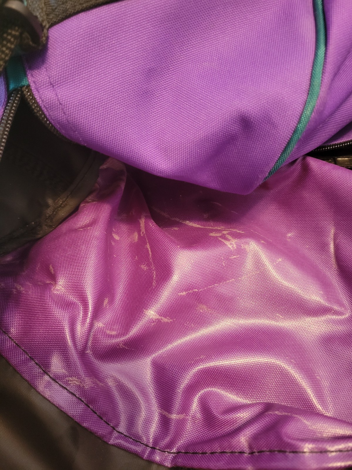 High Sierra Canvas Duffle Gym Travel Bag Purple Teal Vintage 1990s