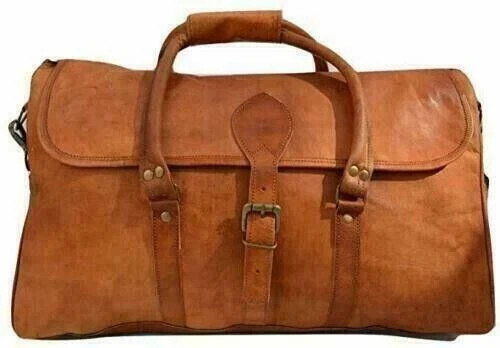 Leather Overnight Bag Travel Duffle Gym Men Vintage Genuine Mens Luggage