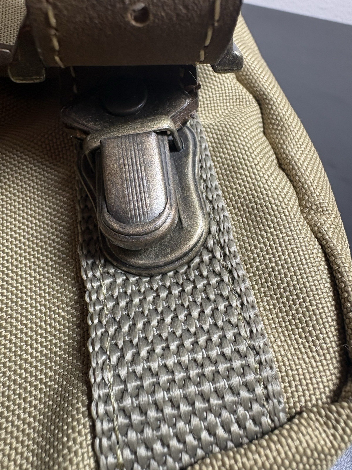 Field & Stream Khaki Canvas Crossbody Bag Utility Outdoors Travel Satchel
