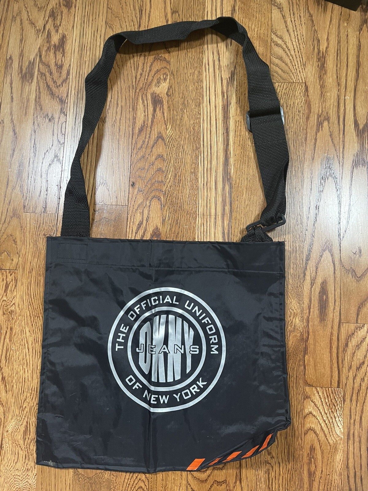vintage dkny tote bag Black Sliver 90s Unofficial Uniform Of New York Jeans