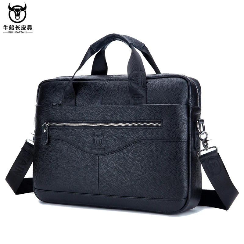 Genuine Leather Men’s Briefcase Laptop Bag 14 Inch Business or Office Work