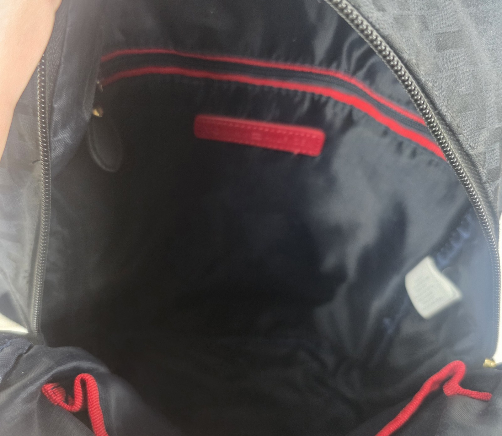 Tommy Hilfiger Logo Black Backpack 12″x10″