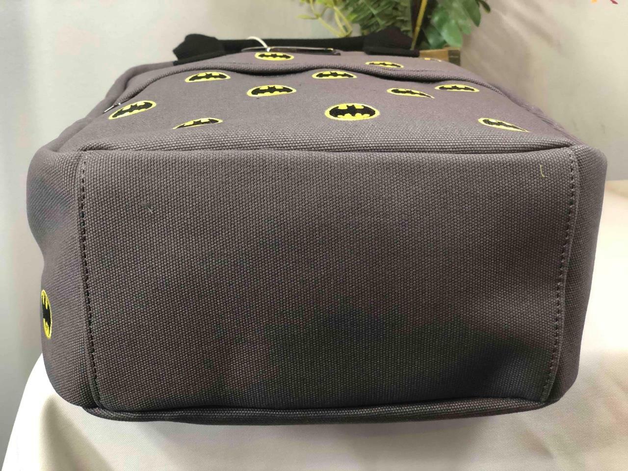NWT LOUNGEFLY X DC BATMAN Canvas Backpack + Bi-fold Wallet