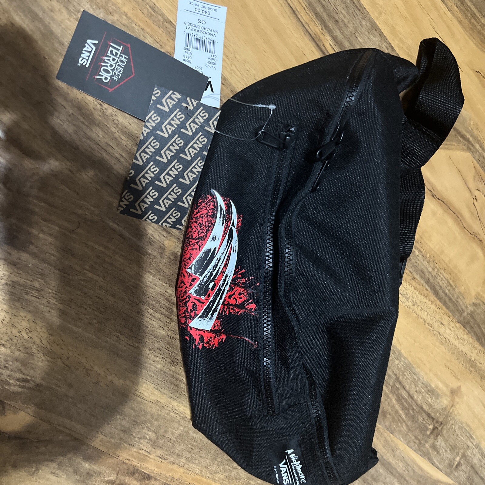 VANS X NIGHTMARE ON ELM STREET WARD CROSS BODY PACK BAG HOUSE OF TERROR