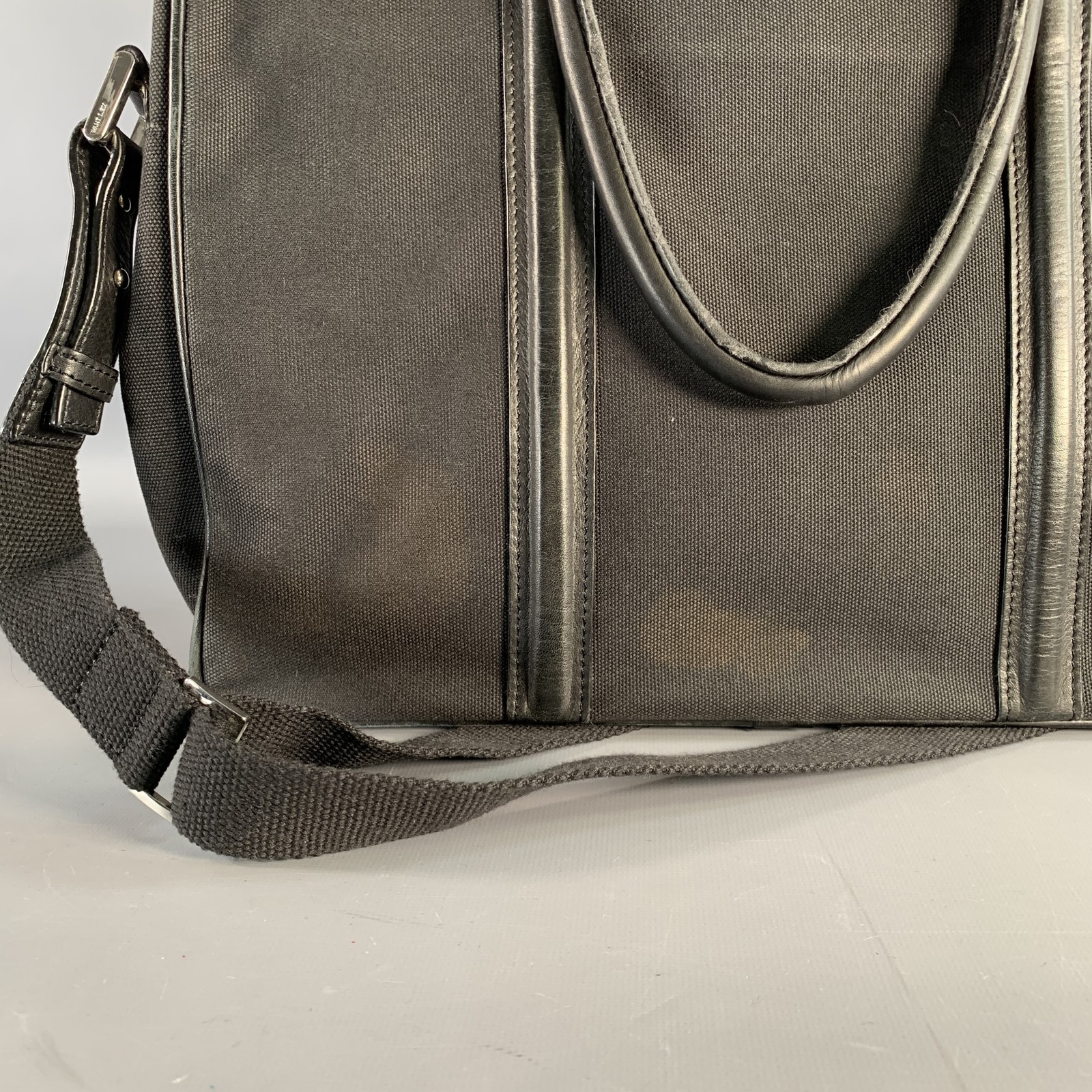 WANT LES ESSENTIELS DE LA VIE Black Cotton Laptop Bag