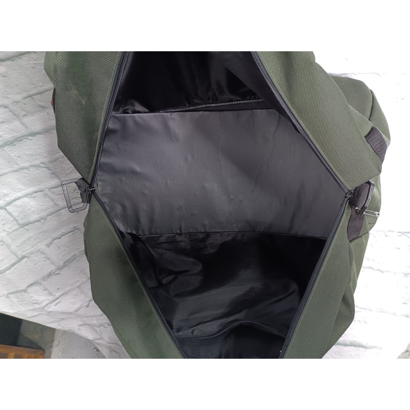 Hugo Boss Large Duffle Bag Charcoal Gray Canvas Travel Gym Weekend Bag s11