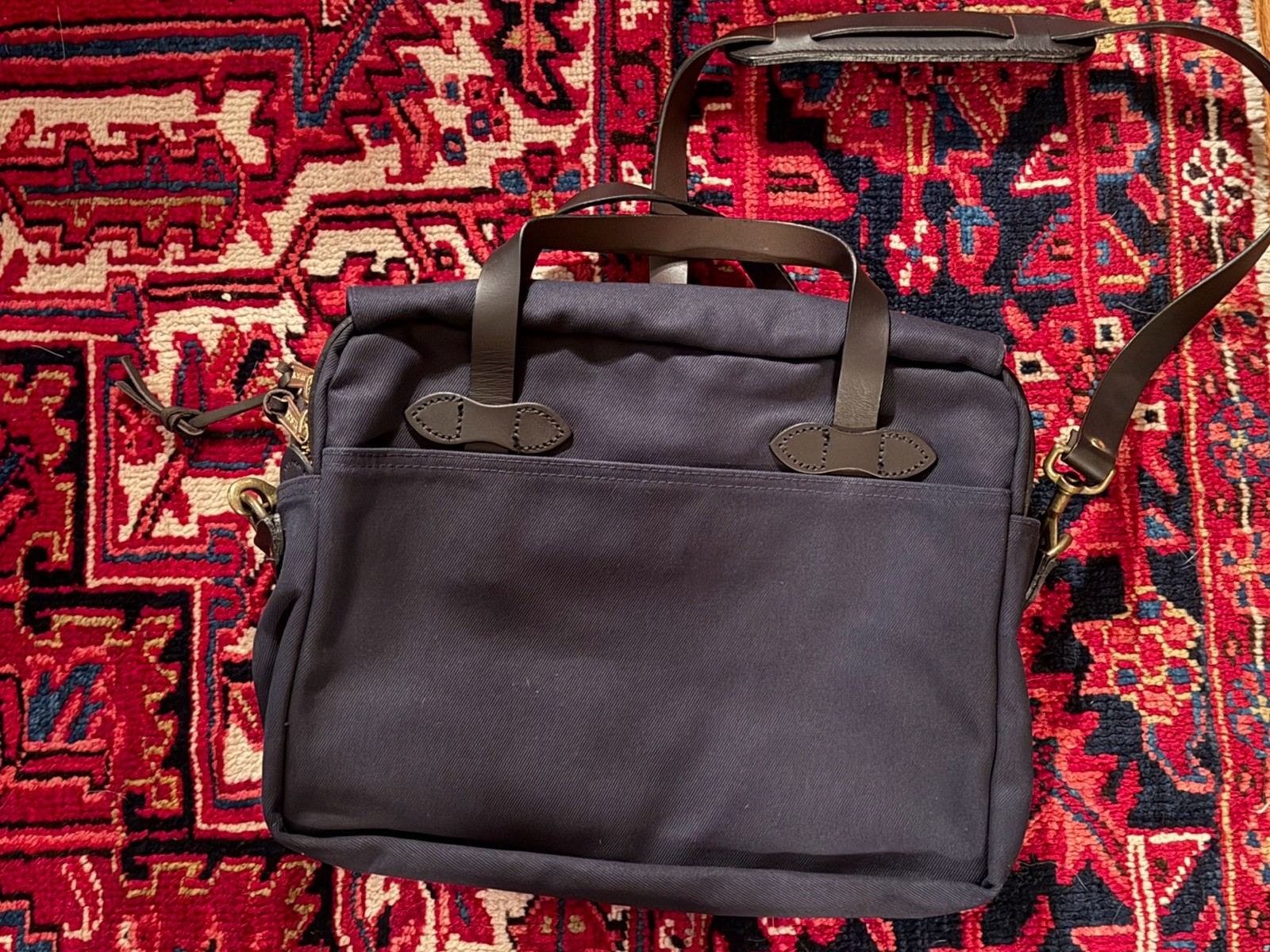 NWT NEW RARE FILSON ORIGINAL BRIEFCASE RUGGED TWILL MADE IN USA NAVY