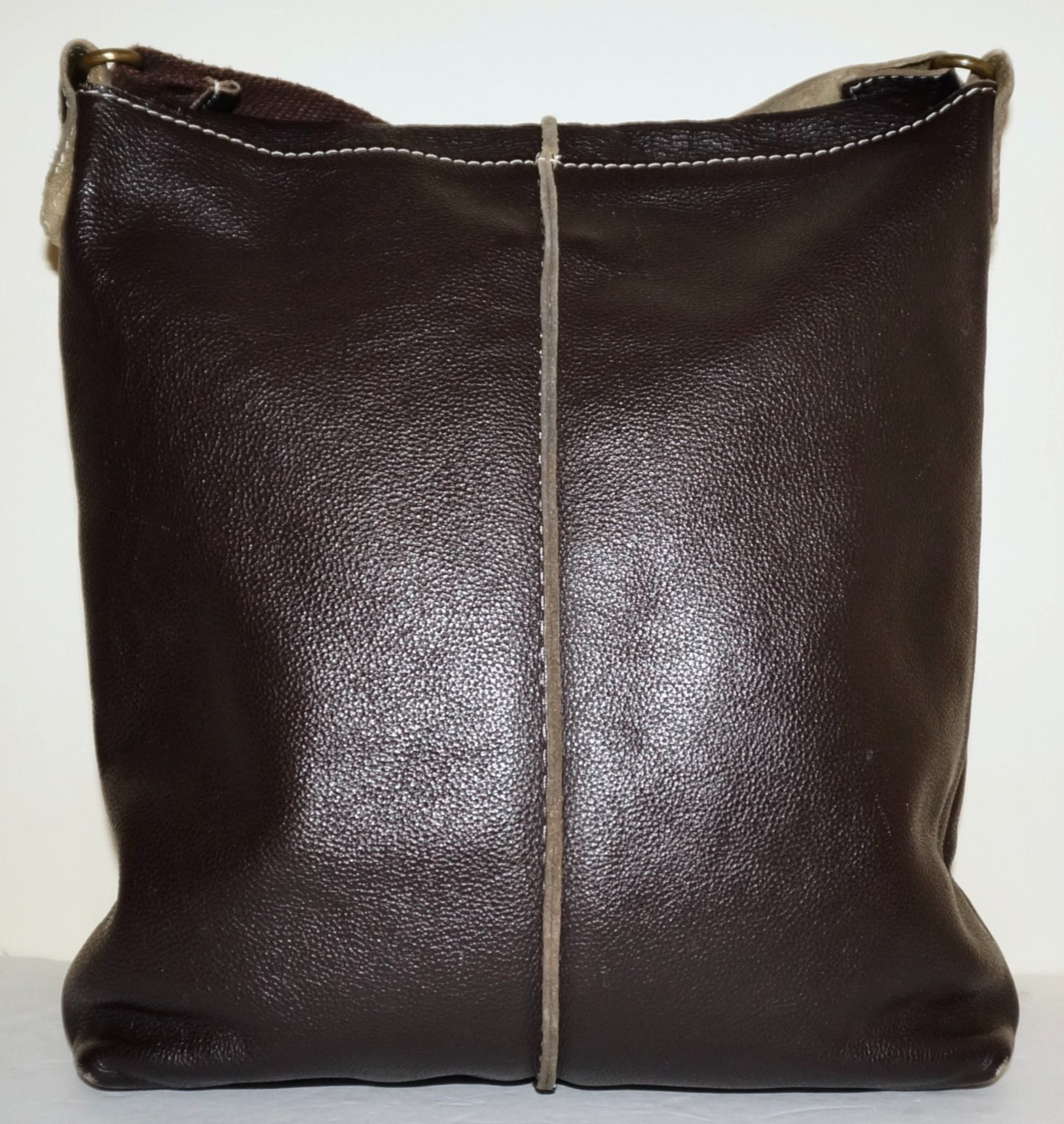 Vintage WILSONS LEATHER Dark Brown Leather Crossbody Bag 15×11 *WEAR