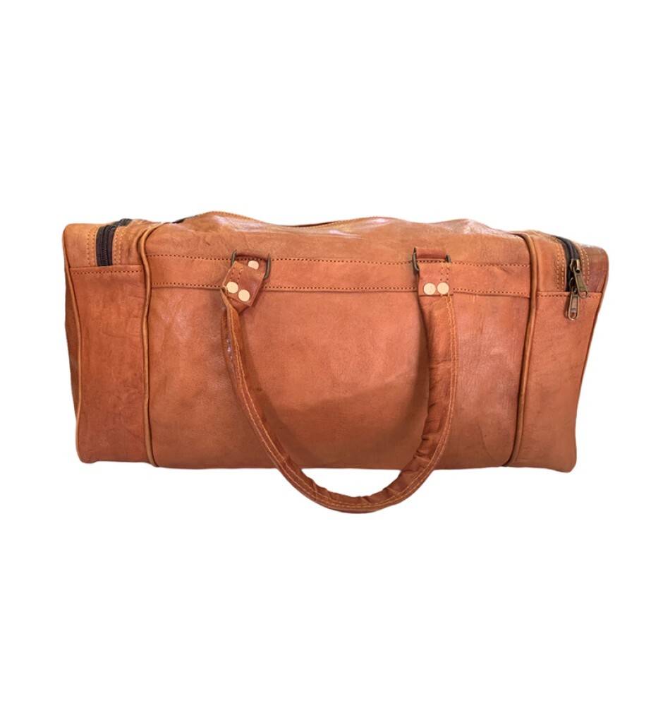 38″ Lambskin Leather Duffel Men’s Overnight Carry-On Travel Luggage Gym Bag