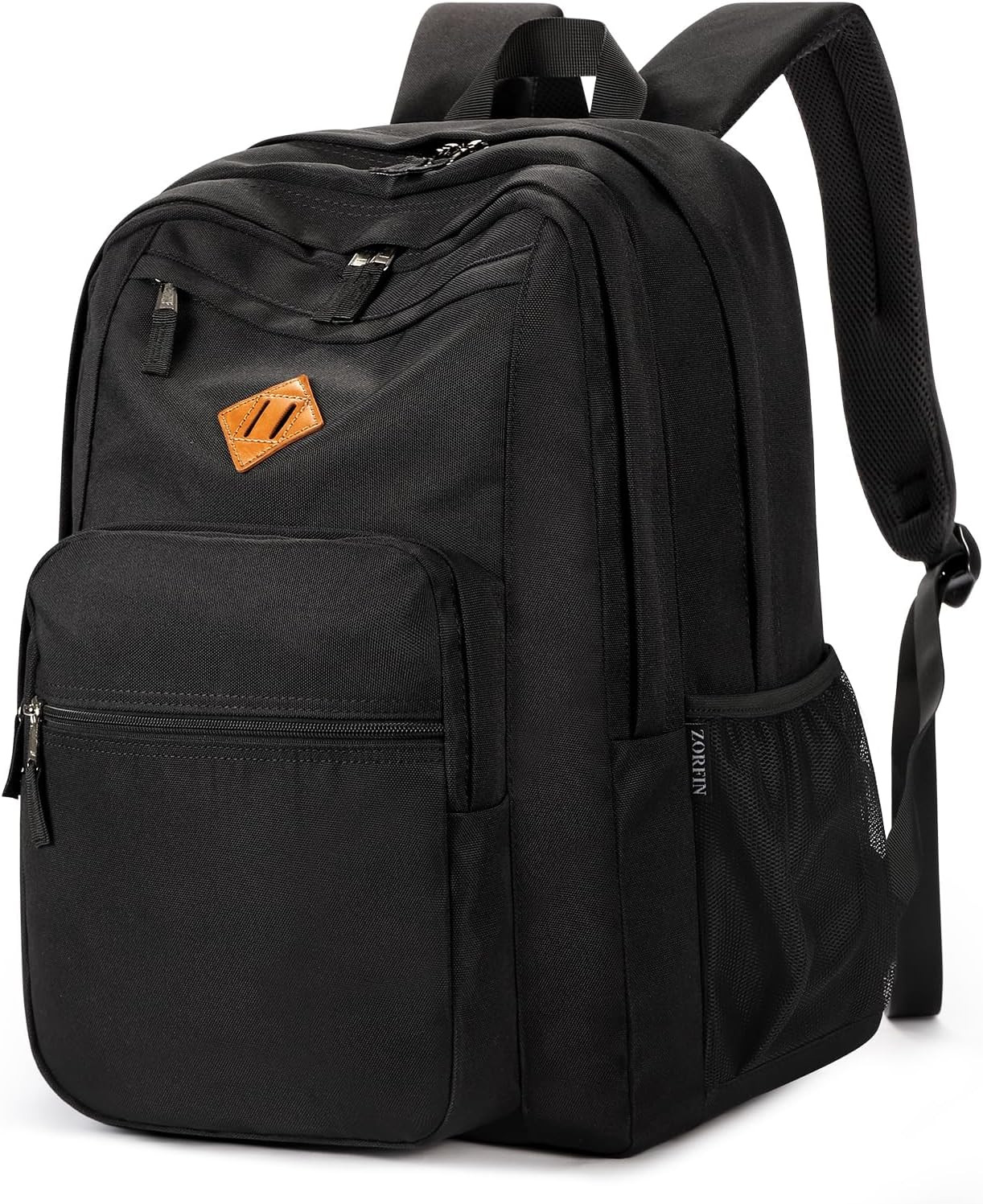 26L Black Backpack for College, and Travel: Water Resistant Bookbag