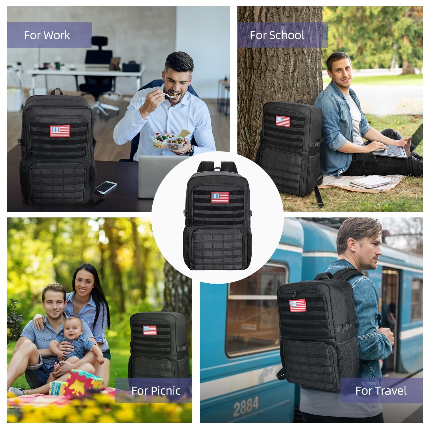 Insulated Cooler Lunch Box Laptop Backpack TSA Daypack Commuter Travel 15.6In