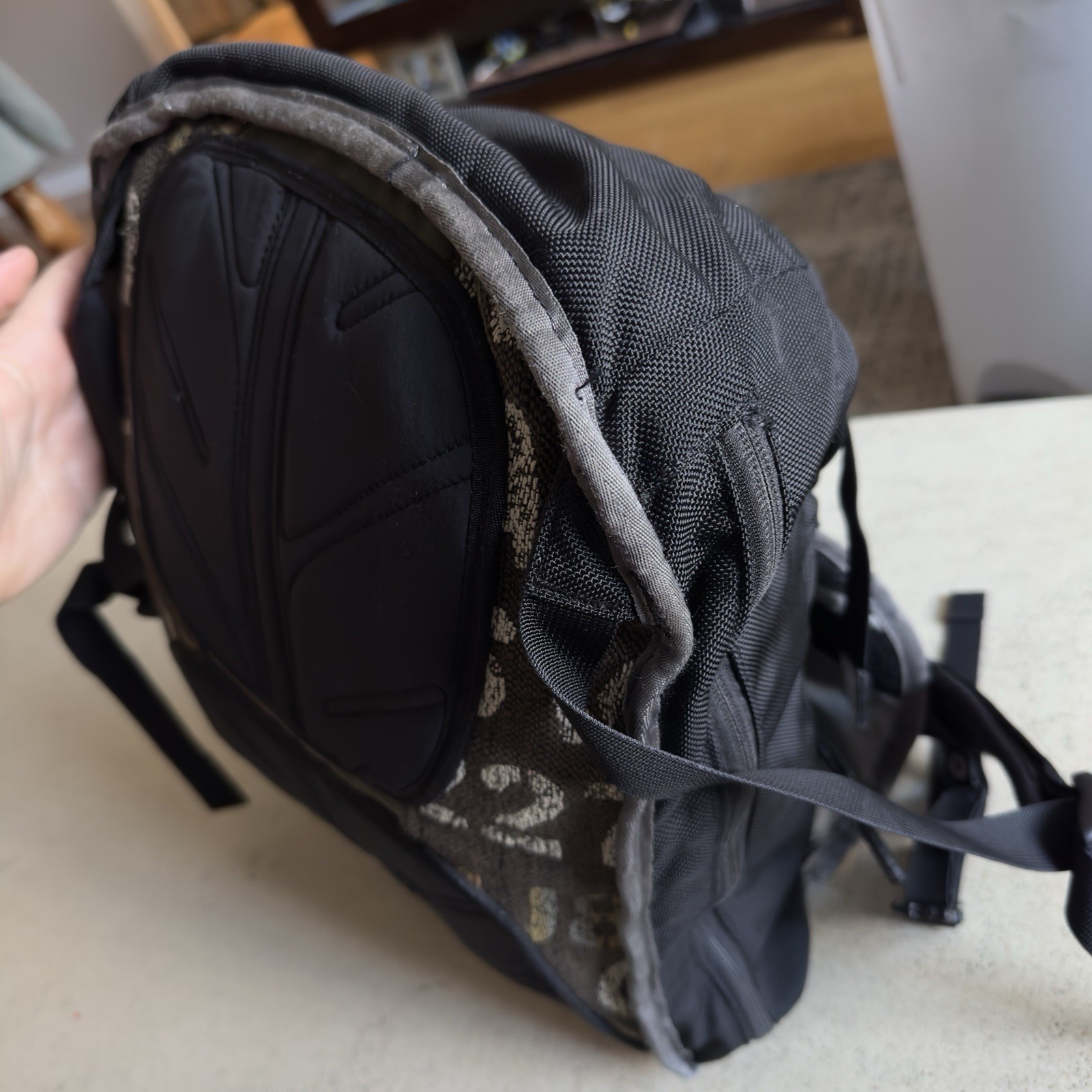 Vintage TIMBUK2 Commuter Backpack Laptop Waxed Canvas Tapestry Made In SF