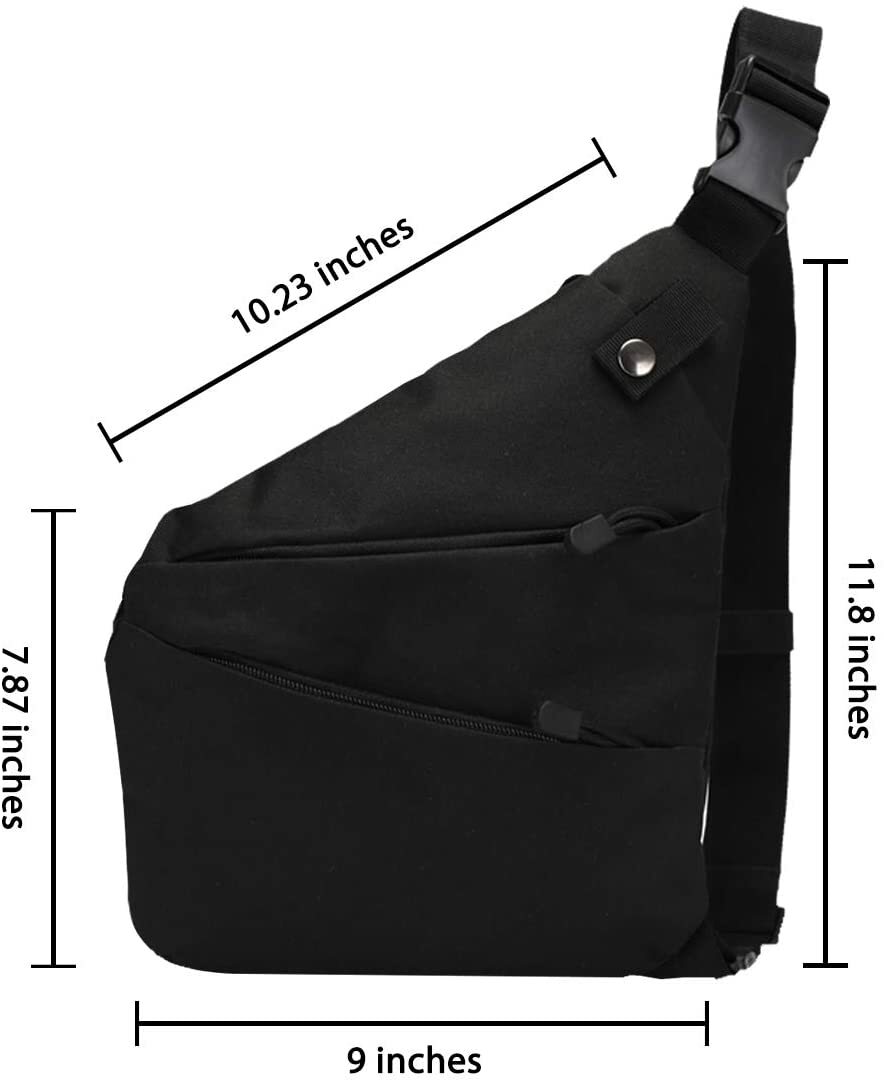 Left Right Shoulder Chest Bag Concealed Carry Tactical Gun Storage Bag for Men