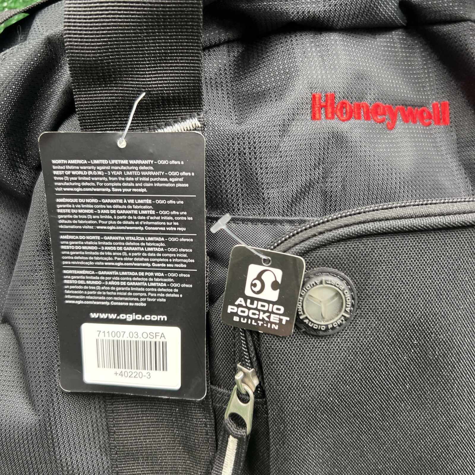 Ogio Half Dome Duffle Gym Bag Honeywell Logo Black With Audio Pocket NWT