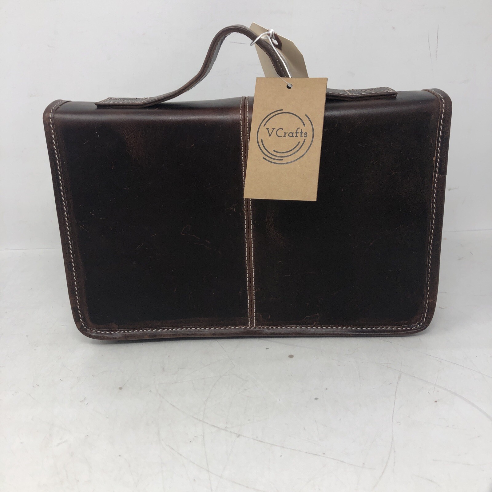 Leather Bible Cover Book With Handle And Pocket-{11.5″L x 7.5W}Buffalo Leather
