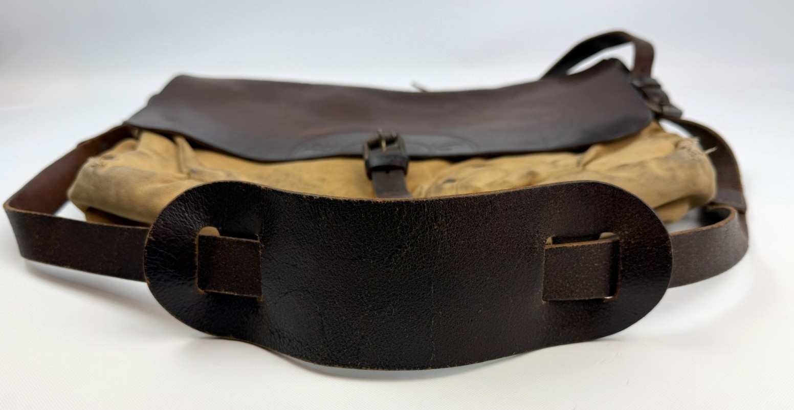 Vintage RRL Double RL Ralph Leather & Canvas Messenger Shoulder Bag DISTRESSED
