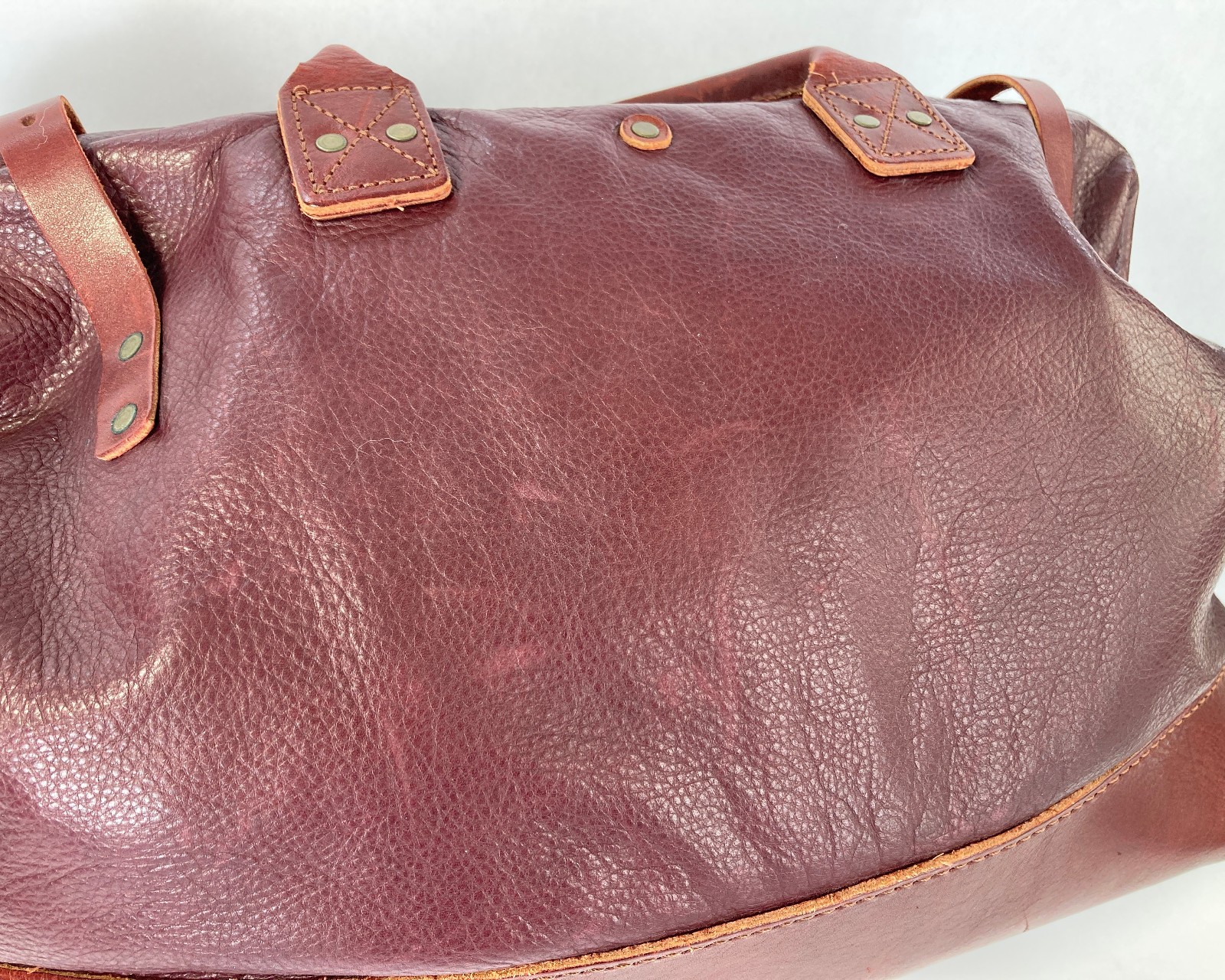 Billykirk No 165 Medium burgundy leather carryall weekender overnight duffle bag
