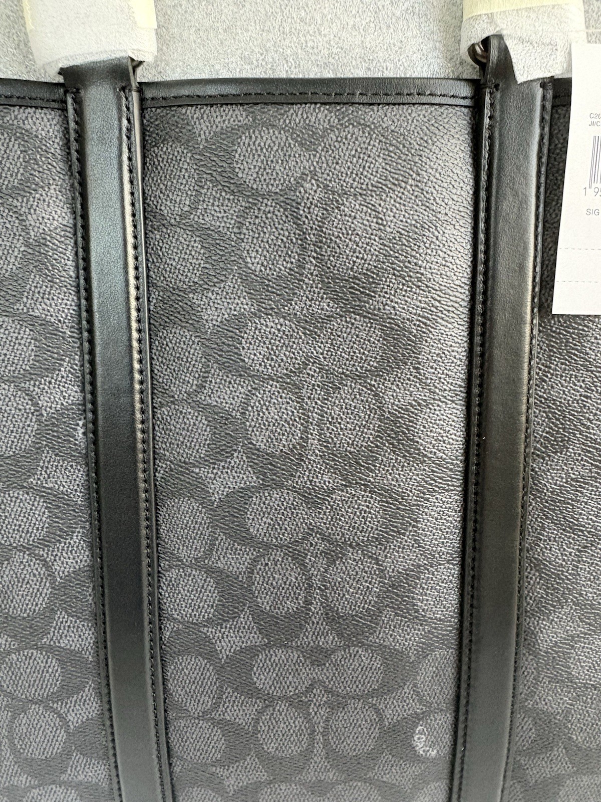 Coach Metropolitan Slim Briefcase in Signature CanvasCharcoal /Black NWT