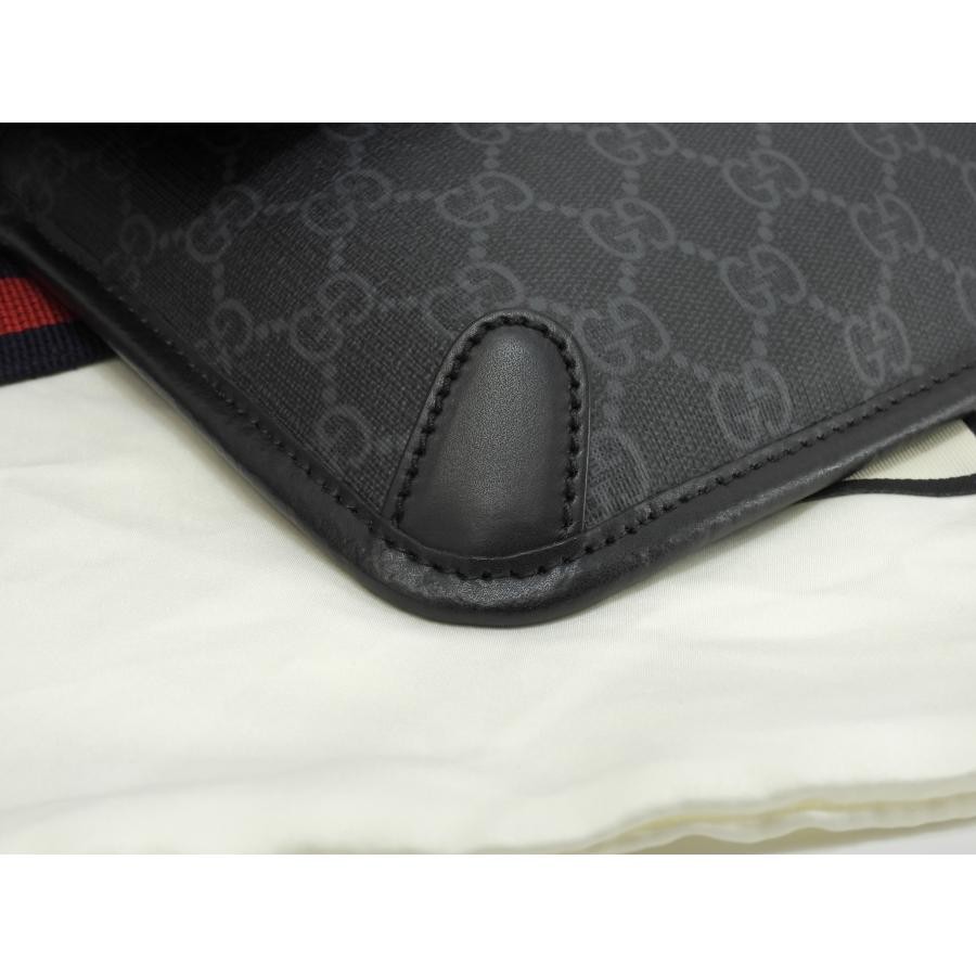 Gucci Body Bag Webbing Old GG Supreme Black Belt Bag Logo Waist bag w/storagebag