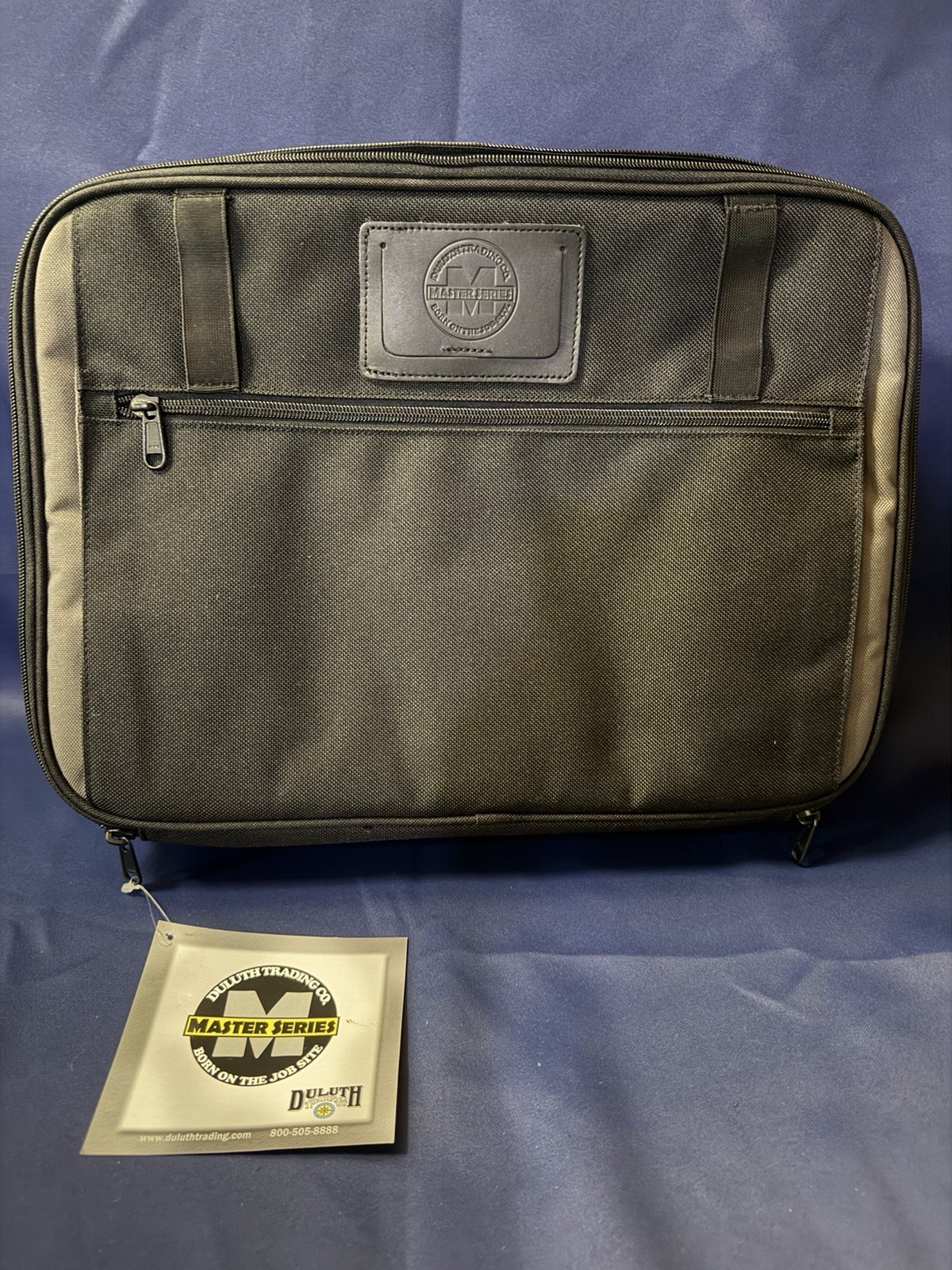 Duluth Trading Co Master Series Canvas Messenger Bag Tool Laptop Briefcase Black