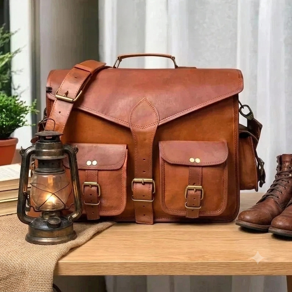 Handmade Pro Max Leather Messenger Antique Finish Bag – s Laptop Shoulder Bag