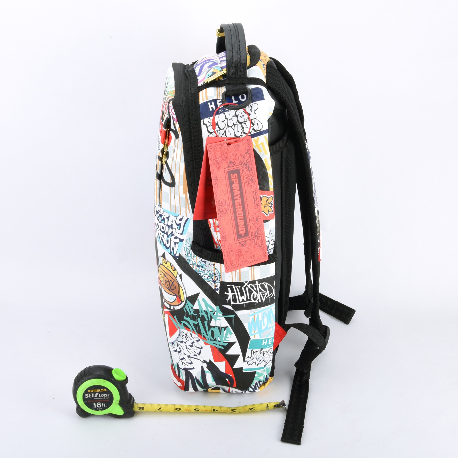 Sprayground Shark Poetry Create Another Day Dlxsv Backpack Zippered Graffiti
