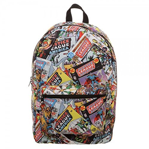 Justice League All Over Comic Print Backpack