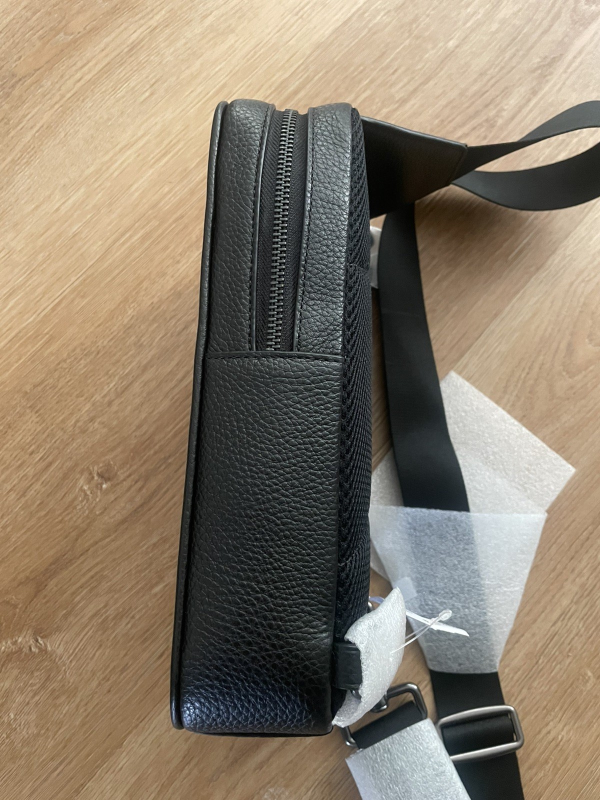 Coach Sullivan Pack Signature Canvas Charcoal Black Crossbody Sling Bag CZ397