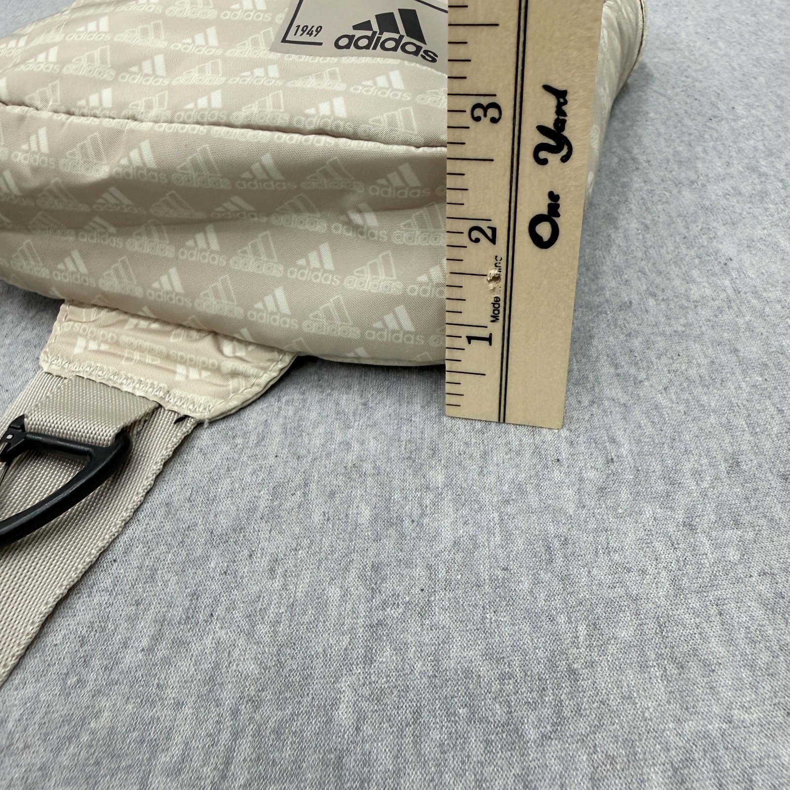 Adidas Essentials 2 Sling Crossbody Bag Beige All Over Mini Monogram Wonder Pack