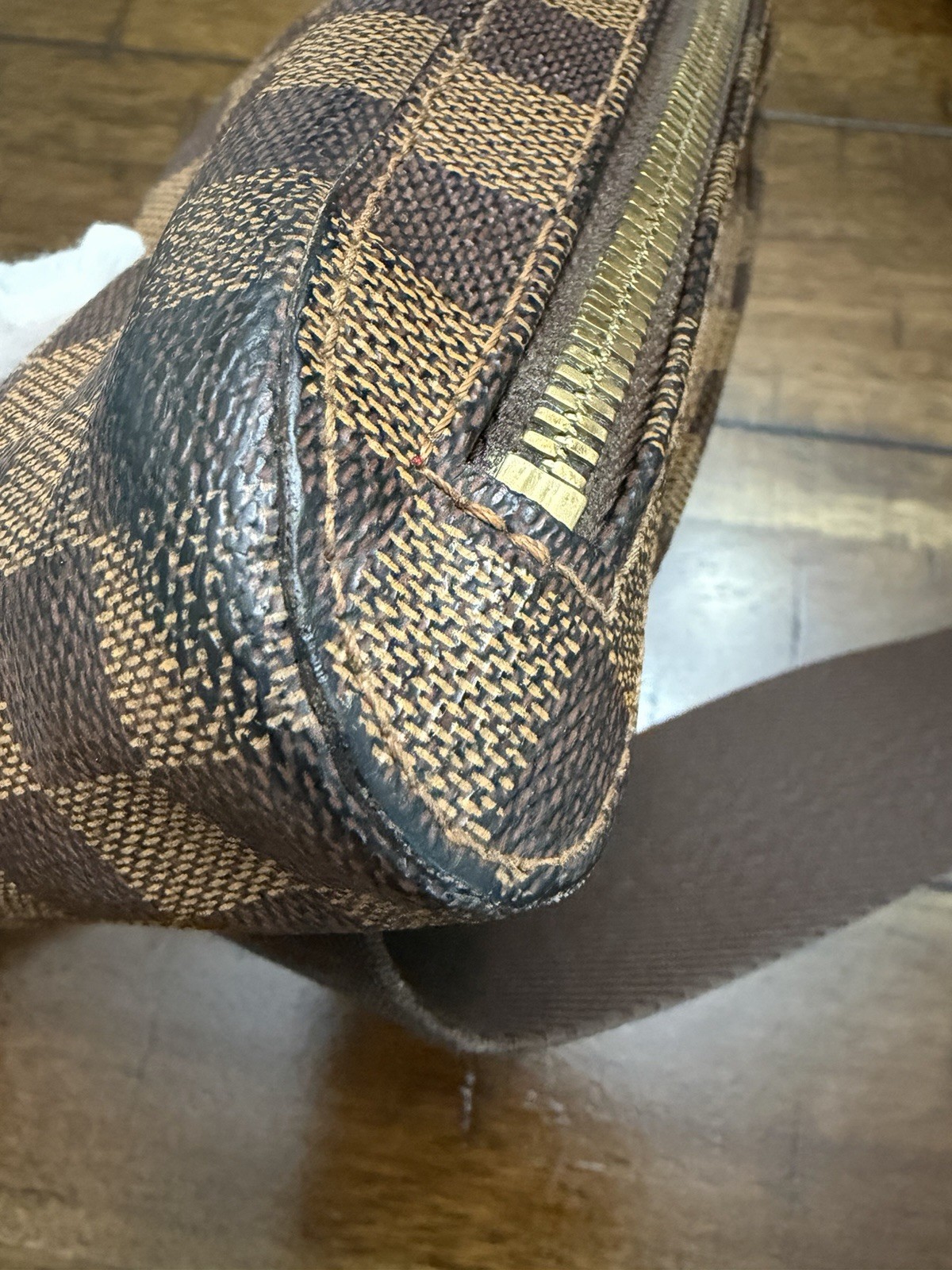 LOUIS VUITTON Damier Ebene Geronimos Shoulder Bag Authentic
