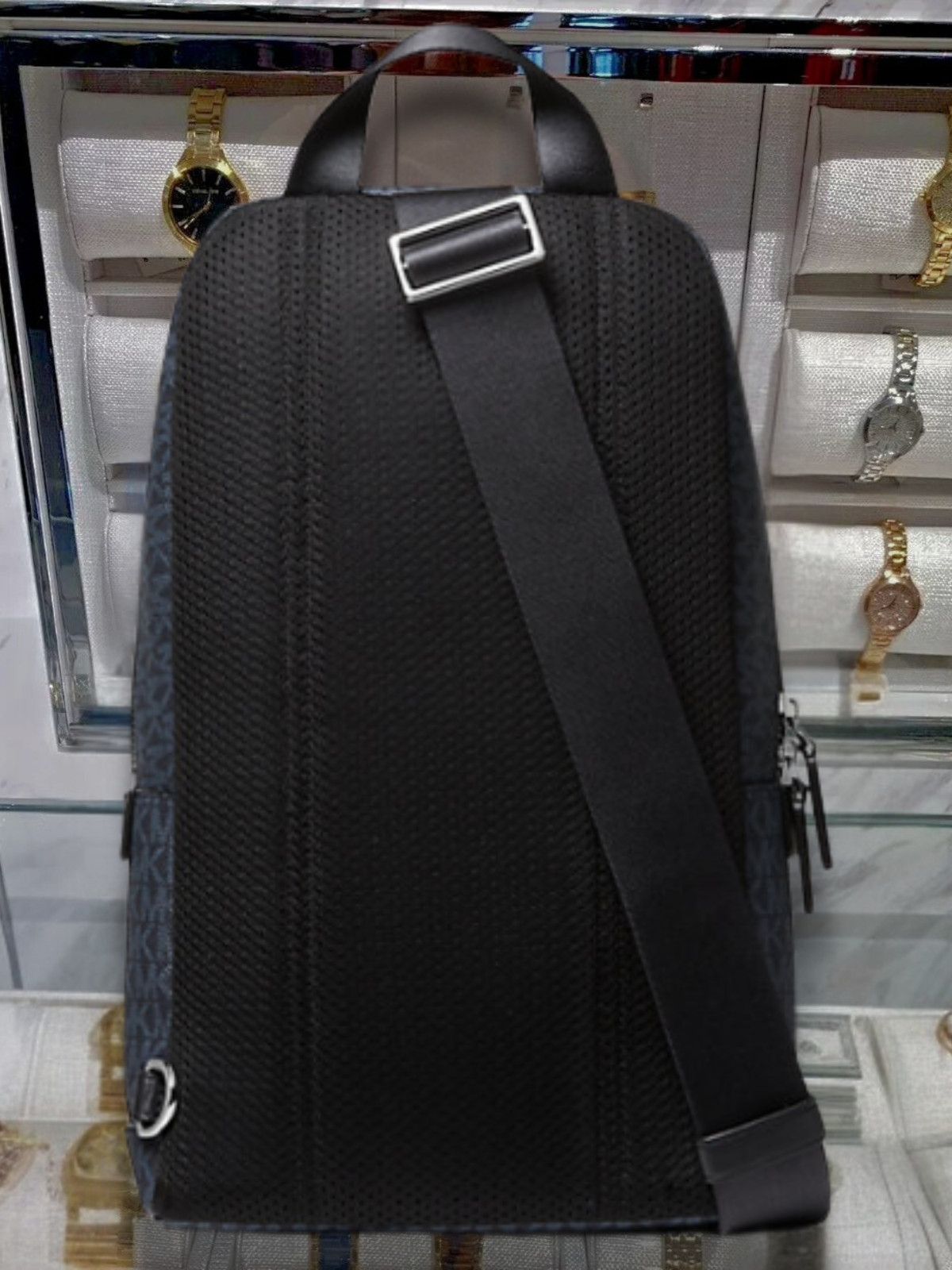 Michael Kors Cooper Men MK Logo Sling Pack Shoulder Crossbody Bag Variation