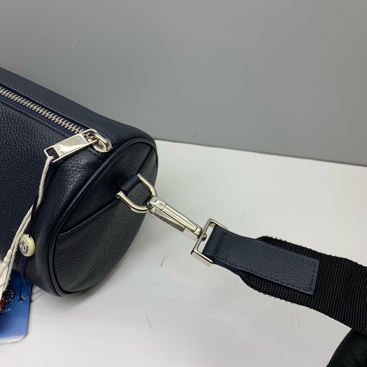 Dior Pre-Owned Authentic Atelier Navy Leather Crossbody Bag Free Shipping20x12cm