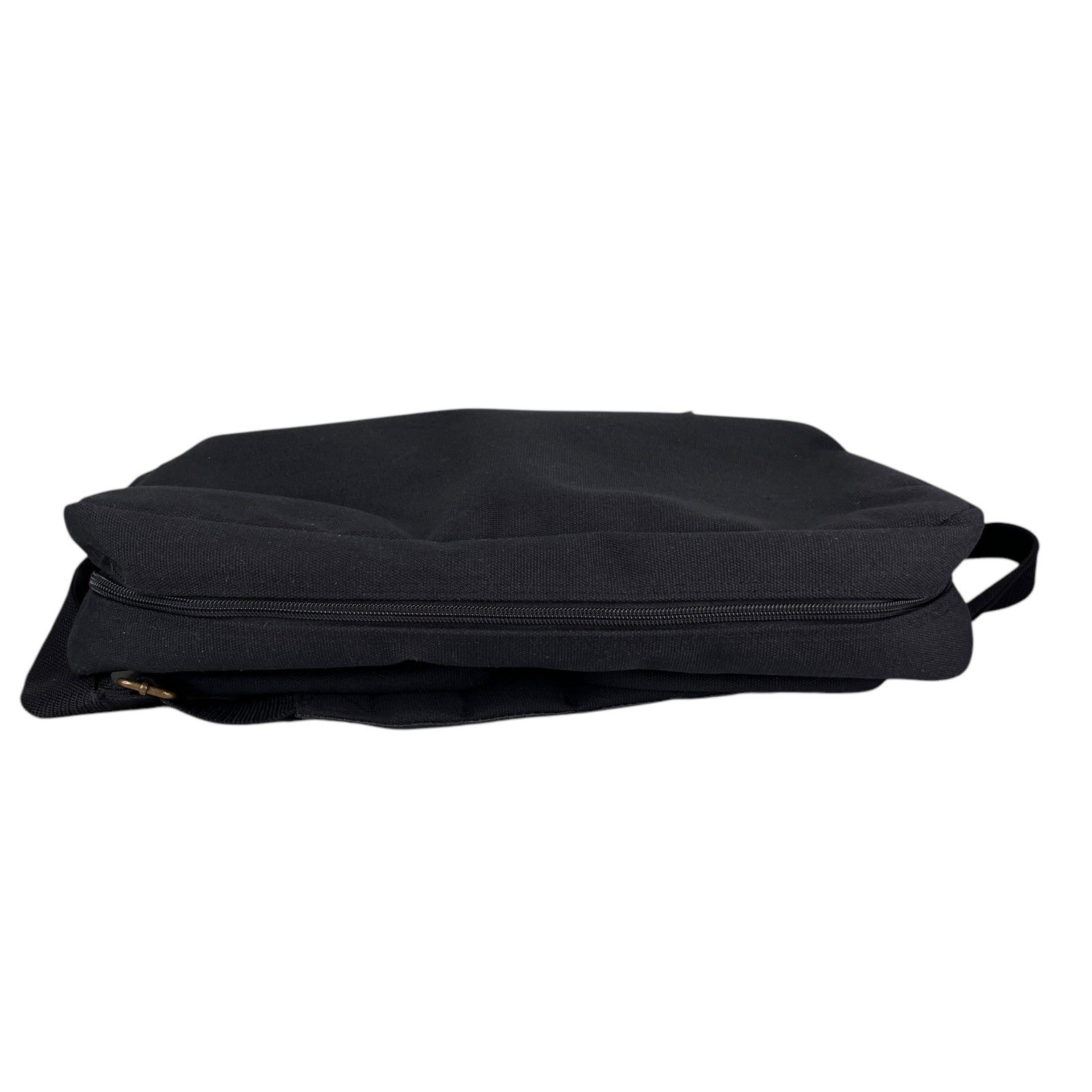 Totes Twin Pocket Briefcase Black Canvas Laptop Expandable New
