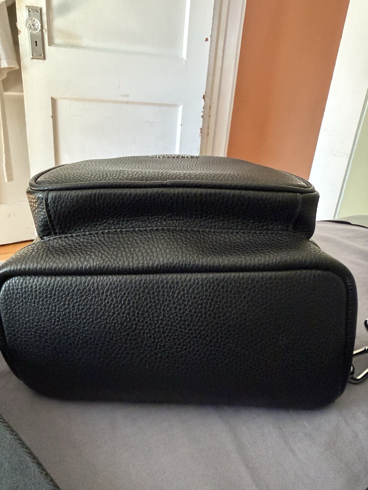 Michael Kors Black Sling Backpack Zip Closure Adjustable Strap Lined Pockets