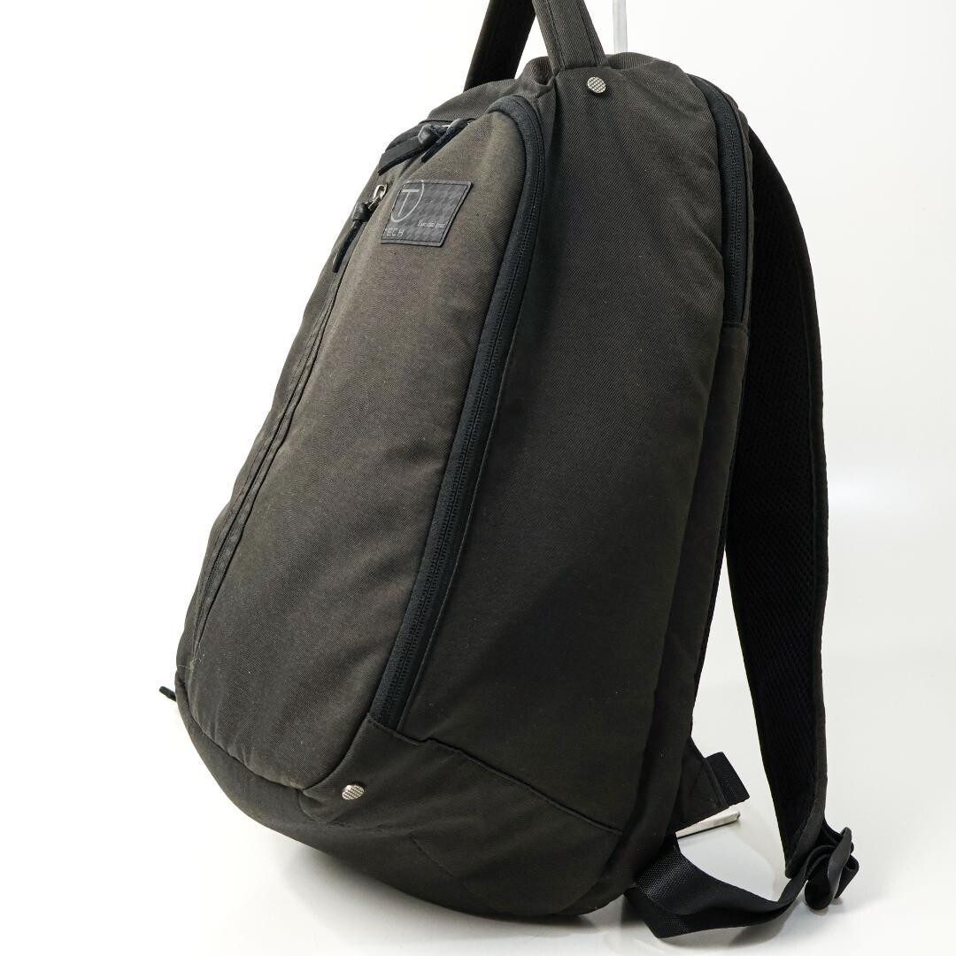 Tumi T-Tech 57585 Black Nylon Cotton Backpack Laptop Travel Bag Mens Zip Pocket
