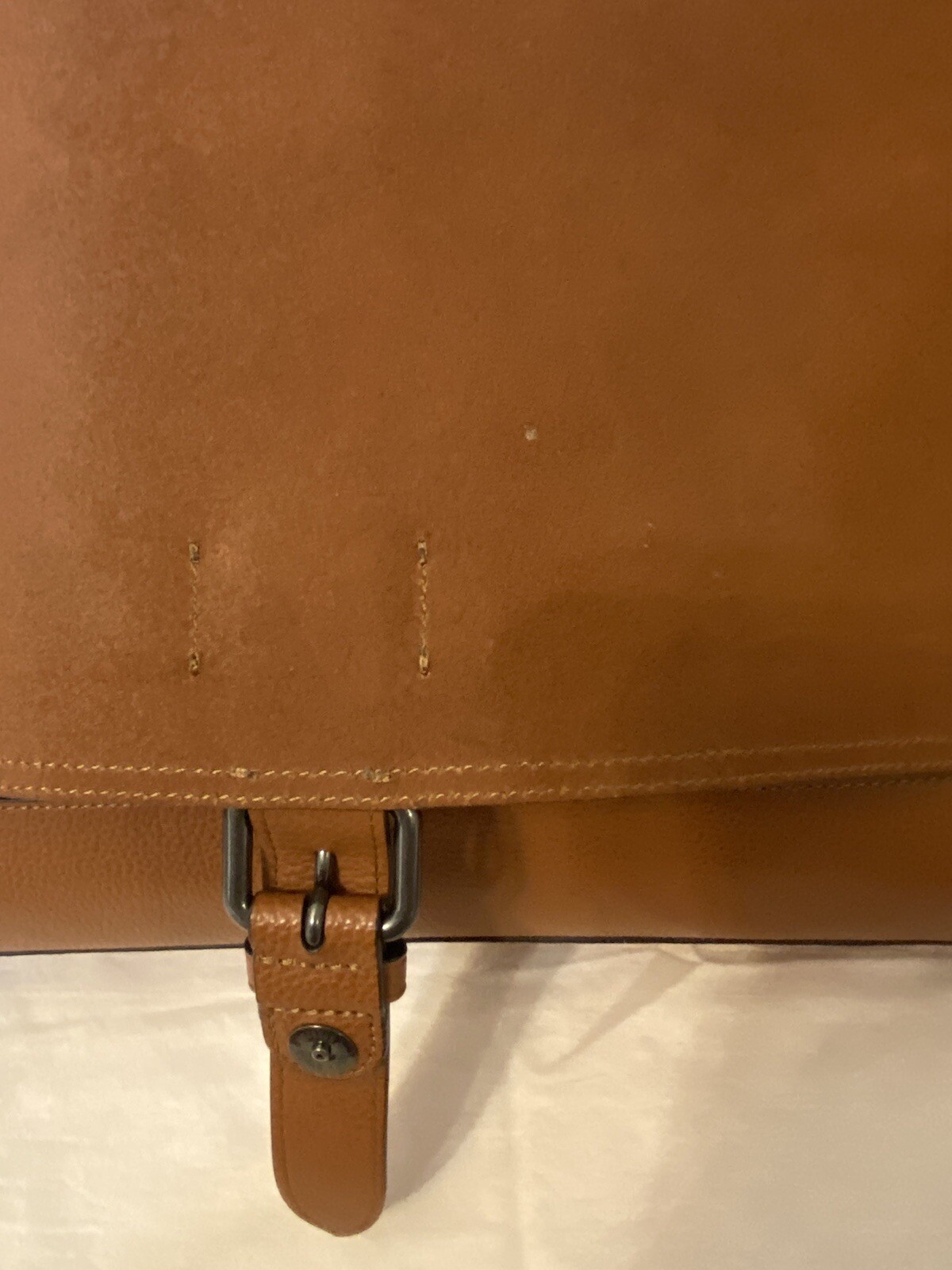Coach Hudson Saddle Pebbled Leather Messenger Bag
