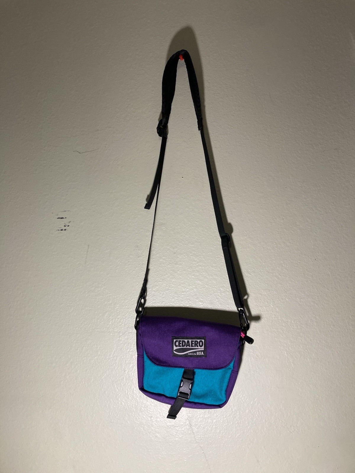 Cedaero The Search Pack Crossbody Bag Purple Teal Cordura Made in USA