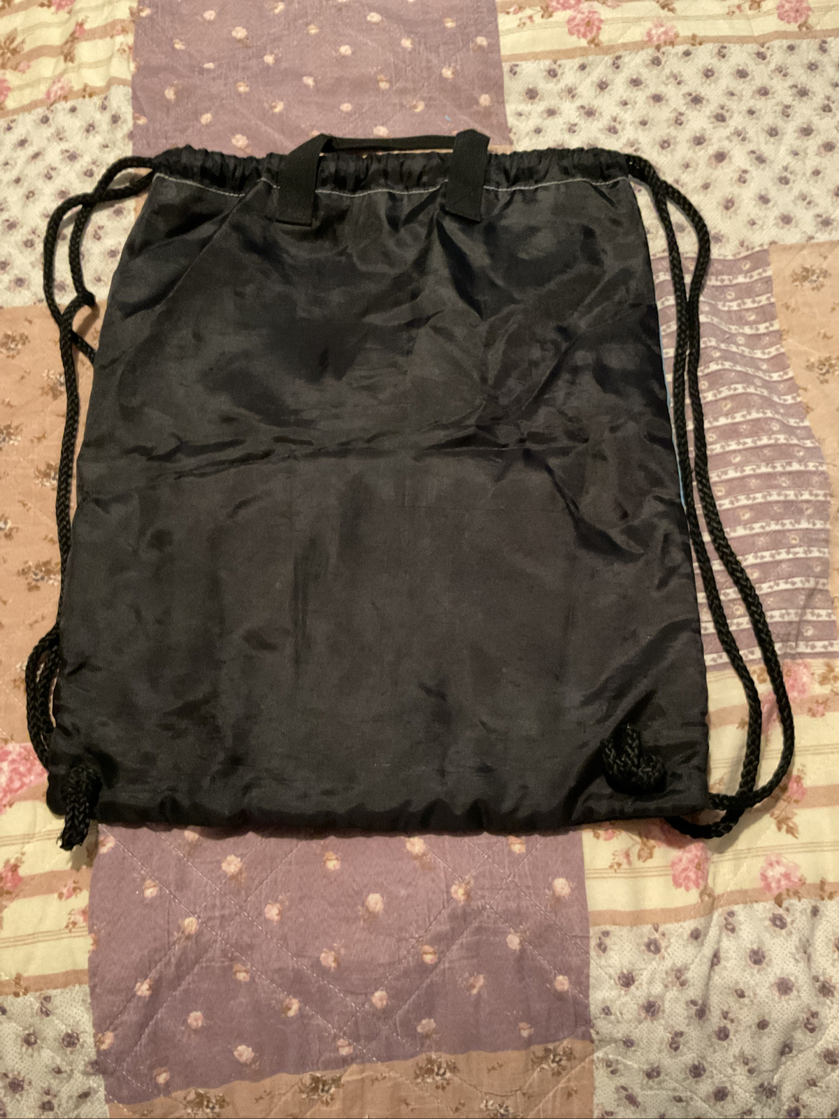 Crocs Blue Drawstring Backpack Bag w/ pocket