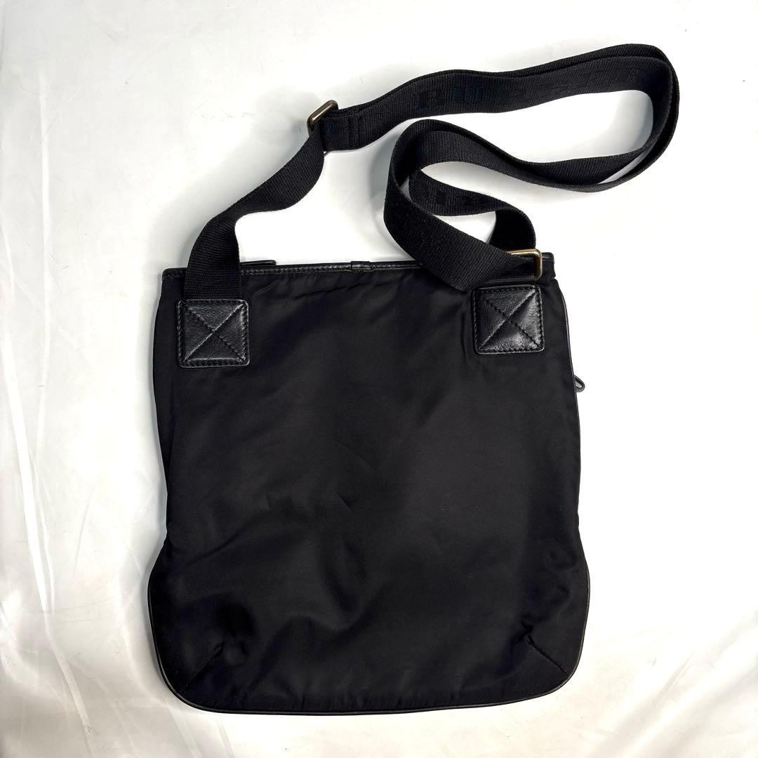 Burberry Shoulder Bag Nylon Nova Check Black 30x32cm