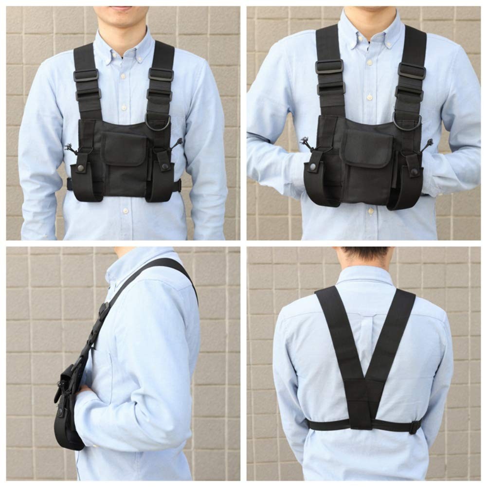 MultiPocket Chest Rig Bag Utility Vest Chest Bag For Men Hip Hop Pack